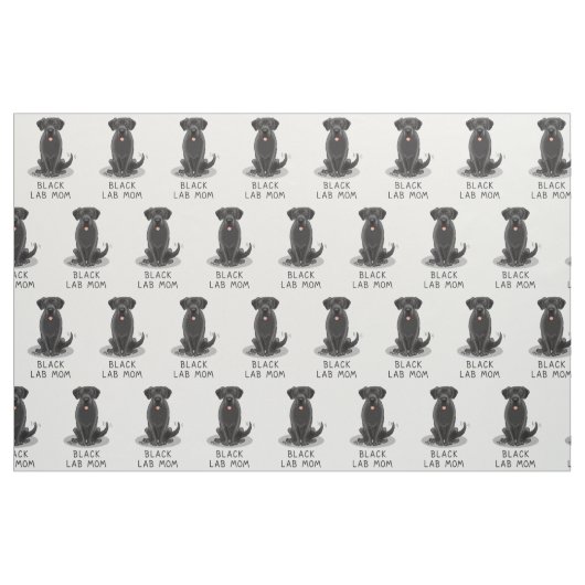 Mama des Schwarzen Labors (Labrador Retriever Mama Stoff (Fat Quarter (45,7 x 55,9 cm))
