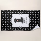 Mama des Schwarzen Labors (Labrador Retriever Mama Strandtuch (Vorderseite)