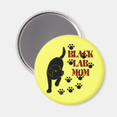 Mama des schwarzen Labors Magnet (Vorderseite/Rückseite)