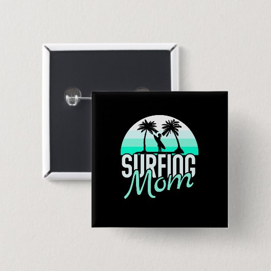 Mama des Surfens Button (Vorne & Hinten)