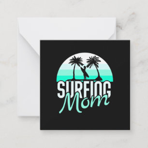 Mama des Surfens Mitteilungskarte