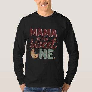 Mama des süßen Einen Kekse und Milch 1. Geburtstag T-Shirt