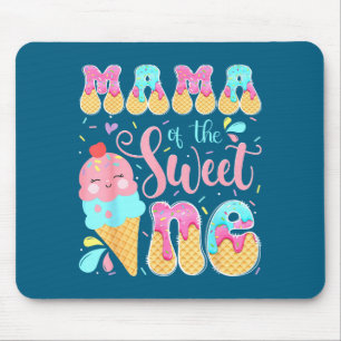 Mama des süßen Eis-Mädchens zum 1. Geburtstag Mousepad