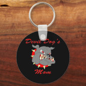 Mama des Teufels Hund Schlüsselanhänger (Vorderseite)