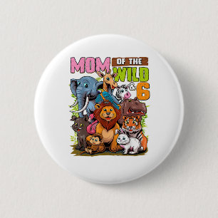 Mama des Tiergartens & 6 Zoo Thema Jungle Tier 6. Button