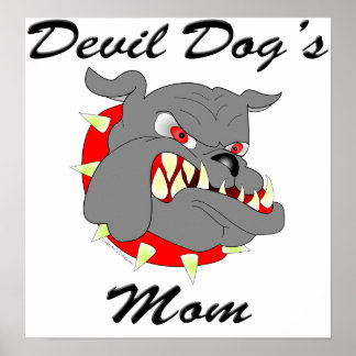 MAMA des USMC Devil Dog Poster