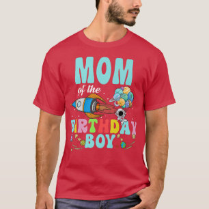 Mama des Weltraumflugzeugs des Geburtstags T-Shirt
