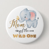 Mama des "Wild One Elephant Gold Foil"-Buttons Button (Vorderseite)