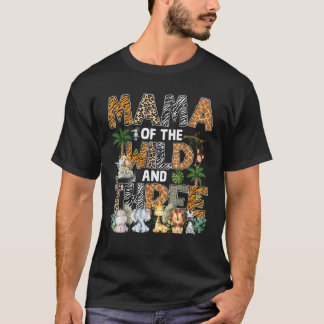 Mama des wilden Drei Zoo 3D Geburtstagssafari Jun T-Shirt