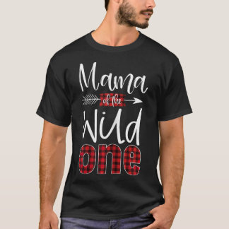 Mama des Wilden Ein Buffalo Kariert Lumberjack T-Shirt