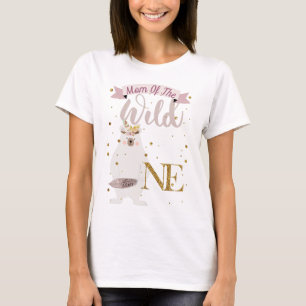 Mama des Wilden Ein Mädchen Geburtstag T-Shirt