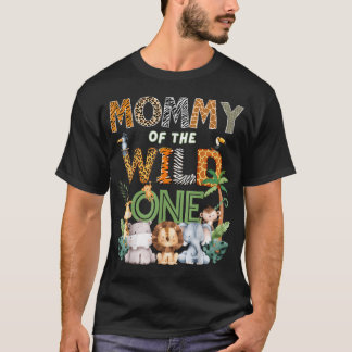 Mama des wilden Safari-Einjährigen T-Shirt