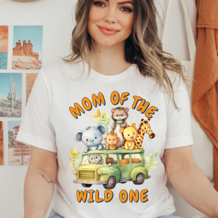 Mama des wilden Safari-Tiere Geburtstag  T-Shirt