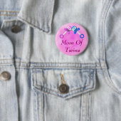 Mama des Zwillings-Knopfes (Junge, Mädchen) Button (Beispiel)