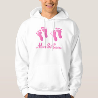 Mama des Zwillings-rosa Abdruck-mit Kapuze Hoodie
