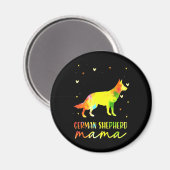 Mama Deutscher Schäferhund Magnet (Vorderseite/Rückseite)