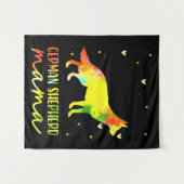 Mama Deutscher Schäferhund Wandteppich (Vorderseite (Horizontal))
