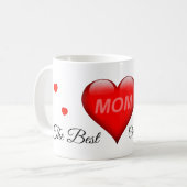 Mama - "Die Beste" mit Herzen Kaffeetasse (Vorderseite Links)