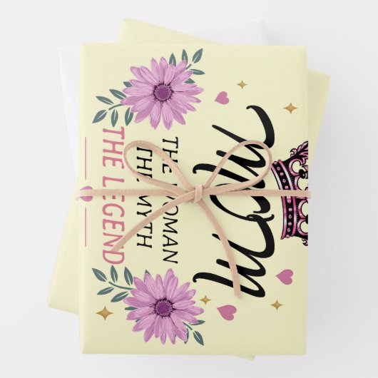 Mama Die Legende Muttertagsgeschenk Geschenkpapier Set (Beispiel)