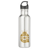Mama Die Queen Gold Creative Typografie Edelstahlflasche (Vorderseite)