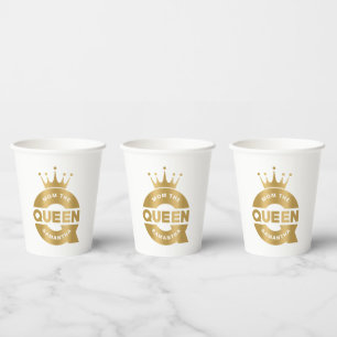 Mama Die Queen Gold Creative Typografie Pappbecher