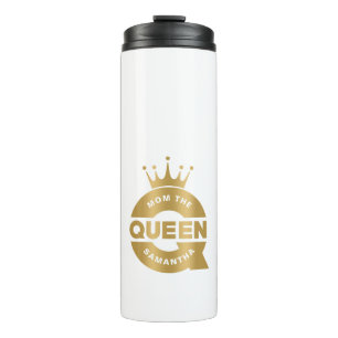 Mama Die Queen Gold Creative Typografie Thermosbecher