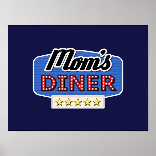 Mama Diner - Fun Mama Leben Küche Wine Mauer Poste Poster (Vorne)