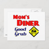 Mama Diner Good Grub Retro Restaurant Postkarte (Vorne/Hinten)