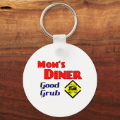 Mama Diner Good Grub Retro Restaurant Schlüsselanhänger (Vorderseite)
