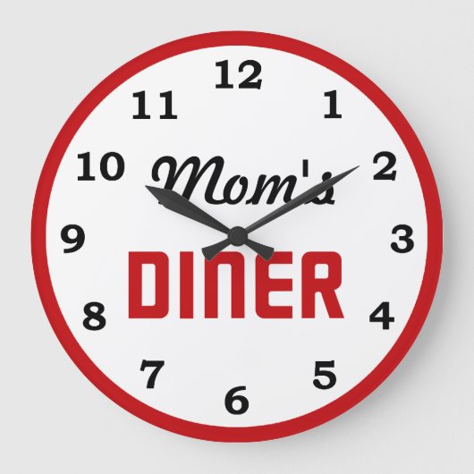 Mama Diner Große Wanduhr (Vorderseite)