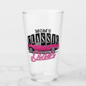 Mama Diner Individuelle Name Imitate Neon 50's Cla Glas (Vorderseite)