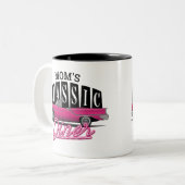 Mama Diner Individuelle Name Imitate Neon 50's Cla Zweifarbige Tasse (Vorderseite Links)