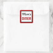 Mama Diner Quadratischer Aufkleber (Tasche)