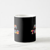 Mama Dinge abstrakt Typografie Kaffeetasse (Mittel)