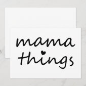Mama Dinge Erste Muttertag Neue Mutter Einladung (Vorne/Hinten)