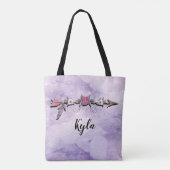 Mama-Dinge, Federn und Blume Tote Tasche (Rückseite)