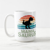 Mama Dinosaur Vintag Mama Anniversary Kaffeetasse (Links)