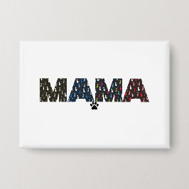 Mama Dog cat paw Button