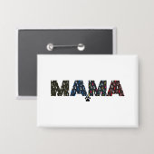 Mama Dog cat paw Button (Vorderseite/Rückseite)