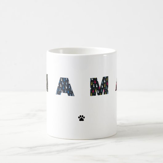 Mama Dog cat paw Kaffeetasse (Mittel)