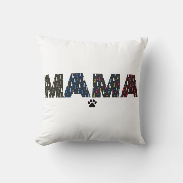 Mama Dog cat paw Kissen (Vorderseite)