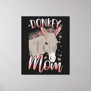 Mama Donkey Geschenk für die Esel-Mama des Eigen Leinwanddruck