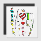 Mama Doodle Art Magnet Grußkarte (Vorne/Hinten)