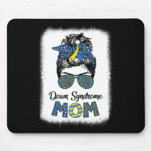 Mama Down Syndrome Awareness Mama Messy Bun geblei Mousepad