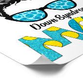 Mama Down Syndrome Awareness Messy Bun Mama Mutter Poster (Ecke)