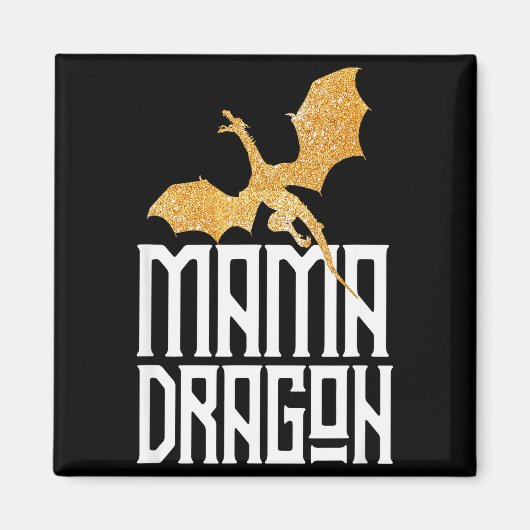 Mama Dragon Christmas Matching Family Tribe Mom Wi Magnet (Vorne)