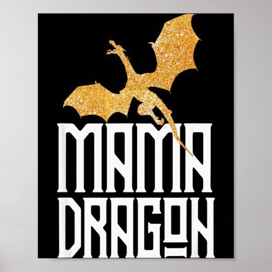 Mama Dragon Christmas Matching Family Tribe Mom Wi Poster (Vorne)
