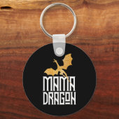 Mama Dragon Christmas Matching Family Tribe Mom Wi Schlüsselanhänger (Vorderseite)