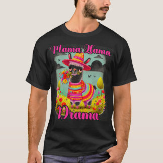 Mama Drama Llama Alpaca mit Sonnenbrille Llama Lie T-Shirt