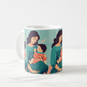 Mama druckte Tasse (Vorderseite Links)